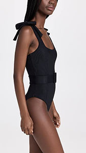 Beach Riot Women's Sydney Belted One Piece, Black, S