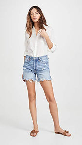 Free People Women's Makai Cutoff Jean Shorts, Twist and Shout, Blue, 25