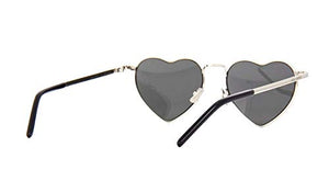 SAINT LAURENT SL 301 Loulou Shiny Silver/Grey Solid One Size