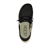 Hey Dude Girl's Wendy Youth Linen Black Size 10 | Girl’s Shoes | Girl’s Lace Up Loafers | Comfortable & Light-Weight