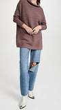 Free People Women's Ottoman Slouchy Stretch Tunic, Taupe, Brown, XS