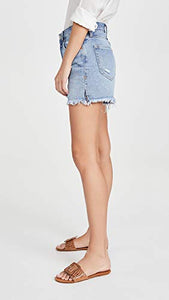 Free People Women's Makai Cutoff Jean Shorts, Twist and Shout, Blue, 25