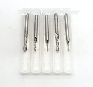 TEMO 5 pc Carbide Downcut Inlay Router Bits Set: 1/8" 3/32" 1/16" 3/64" 1/32"