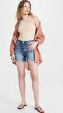 Free People Women's Makai Cutoff Jean Shorts, Shout and Twist, Blue, 26