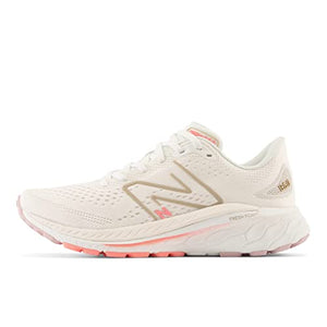New Balance Women's Fresh Foam X 860 V13, White/Light Gold Metallic, 8.5 X-Wide