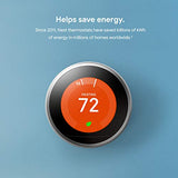 Nest T3018US 3rd Gen Programmable Thermostat - Mirror Black