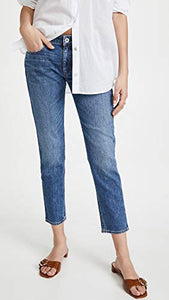 rag & bone Women's Dre Low Rise Slim Boyfriend Jeans, Julienne, Blue, 30