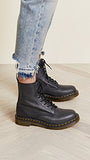 Dr. Martens Women's 1460W Eight-Eye Lace-Up Boot Combat, Black Nappa - US Size 7