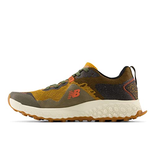 New Balance Men's Fresh Foam X Hierro V7 Running Shoe, Golden Hour/Dark Camo/Black, 11.5