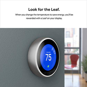 Nest T3018US 3rd Gen Programmable Thermostat - Mirror Black