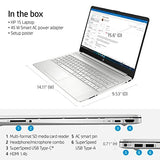 HP 15.6" Laptop, 11th Gen Intel Core i3-1115G4, 8GB DDR4 RAM, 256GB SSD, HDMI, Webcam, Wi-Fi, Bluetooth, Windows 10 Home, Natural Silver, W/MD Accessories