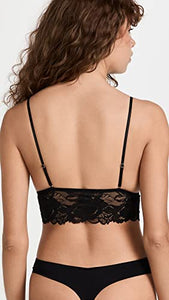 Free People Women's Everyday Lace Longline Bralette, Black, M