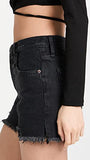 Free People Women's Makai Cutoff Jean Shorts, Washed Black, 28