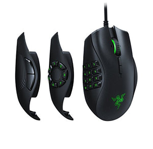 Razer Naga Trinity Gaming Mouse: 16,000 DPI Optical Sensor - Chroma RGB Lighting - Interchangeable Side Plate w/ 2, 7, 12 Button Configurations - Mechanical Switches