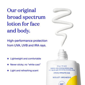 Supergoop! PLAY Everyday Lotion SPF 50-18 fl oz - Broad Spectrum Body & Face Sunscreen for Sensitive Skin - Great for Active Days - Fast Absorbing, Water & Sweat Resistant - Reef Friendly