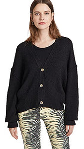 Free People Women's Found My Friend Cardi, Black, XL