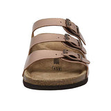 CUSHIONAIRE Women's Lela Cork footbed Sandal with +Comfort GOLD Size 5M