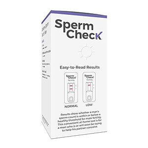 Spermcheck Fertility Home Test Kit for Men- Shows Normal or Low Sperm Count- Easy to Read Results-Convenient, Accurate, Private