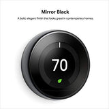 Nest T3018US 3rd Gen Programmable Thermostat - Mirror Black