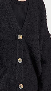 Free People Women's Found My Friend Cardi, Black, XL