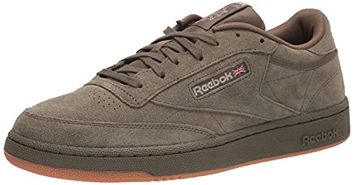 Reebok Unisex-Adult Club C Sneaker, Army Green/Modern Beige/Gum, 5 US