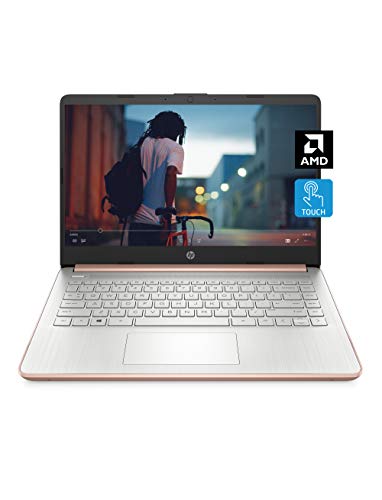 ULN - HP - 14-fq0060nr 14 Laptop, AMD 3020e, 4 GB RAM, 64 GB eMMC Storage, 14-inch HD Touchscreen, Windows 10 Home in S Mode, Long Battery Life, Microsoft 365, (14-fq0060nr, 2020) Pale Rose Gold