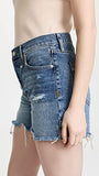 Free People Women's Makai Cutoff Jean Shorts, Shout and Twist, Blue, 27 - Small