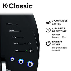 Keurig K-Classic Coffee Maker K-Cup Pod, Single Serve, Programmable, 6 to 10 oz. Brew Sizes, Black