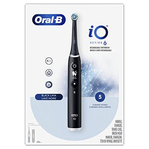 Oral-B iO Series 6 Electric Toothbrush with (1) Brush Head, Black Lava