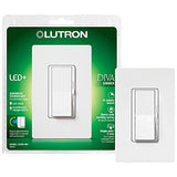 Lutron Diva LED+ WHITE Dimmer for LED, Fluorescent, Incandecent DVWCL-153PH-WH
