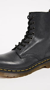 Dr. Martens Women's 1460W Originals Eight-Eye Lace-Up Boot Combat, Black Nappa, 9