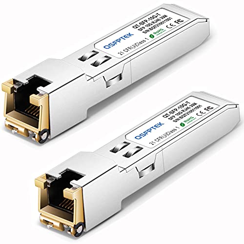 QSFPTEK 10GBASE-T SFP+ to RJ45 Copper Module Mini-GBIC Transceiver - 2 Pack