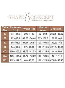 SHAPE CONCEPT 061 Mens Girdle High Compression Garment Body Shaper - Small