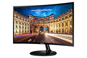 ULN - Samsung CF390 Series 27 inch FHD 1920x1080 Curved Desktop Monitor for Business, HDMI, VGA, VESA mountable, 3-Year Warranty, TAA (C27F390FHN), Black