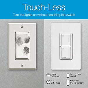Lutron P-PKG1WS-WH Caseta Smart Switch Kit with Remote - White