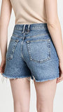 Free People Women's Makai Cutoff Jean Shorts, Shout and Twist, Blue, 26