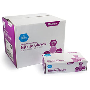 MedPride Powder-Free Nitrile Exam Gloves, Medium, Case/1000 (100 Count (Pack of 10))