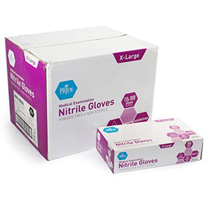 MedPride Powder-Free Nitrile Exam Gloves, X-Large, Case/1000, 100 Count (Pack of 10)