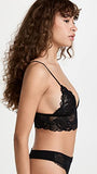 Free People Women's Everyday Lace Longline Bralette, Black, M