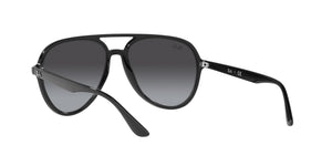 Ray-Ban RB4376 Pilot Sunglasses, Black/Grey Gradient, 57 mm