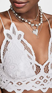 Free People Women's Adella Bralette, Light Grey, M
