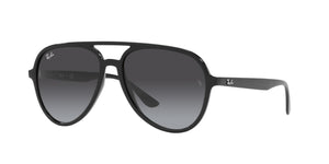 Ray-Ban RB4376 Pilot Sunglasses, Black/Grey Gradient, 57 mm