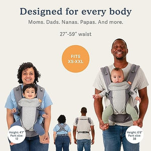 Beco Gemini Baby Carrier Newborn to Toddler - Front, Back and Hip Seat Carrier, Baby Carrier Backpack & Baby Front Carrier with Adjustable Seat, Ergonomic Baby Holder Carrier 7-35lbs (Cool Navy)