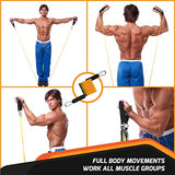 WODFitters Resistance Bands with Handle - 11 Pcs Portable Home Gym in a Bag