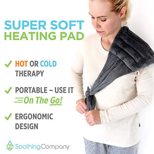 Microwavable X-Large Heating Pad for Back, Legs, Stomach Cramps, Neck & Shoulder