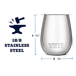 YETI Rambler 10 oz Wine Tumbler, Vacuum Insulated, Stainless Steel with MagSlider Lid, Prickly Pear