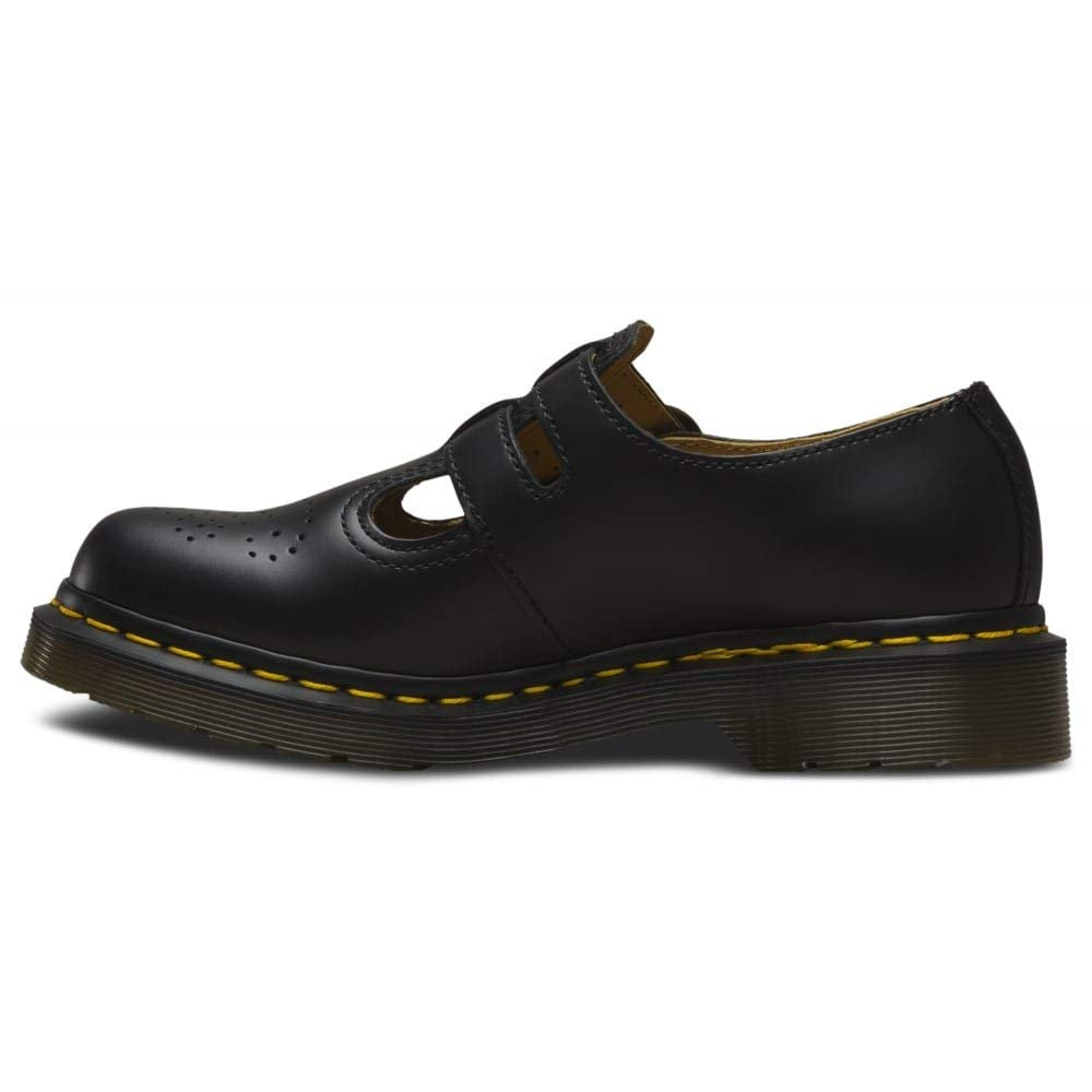 Dr. Martens Unisex 8065 Jane-w Mary Jane Flat, Black, 9 Women 8 Men US