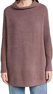 Free People Women's Ottoman Slouchy Stretch Tunic, Taupe, Brown, M