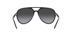 Ray-Ban RB4376 Pilot Sunglasses, Black/Grey Gradient, 57 mm