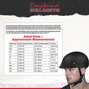 Daytona Helmets Half Skull Cap Motorcycle Helmet – DOT Approved [XL] [W/ Visor]